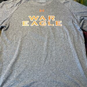 Under Armour Heather Gray Tee with Orange Print